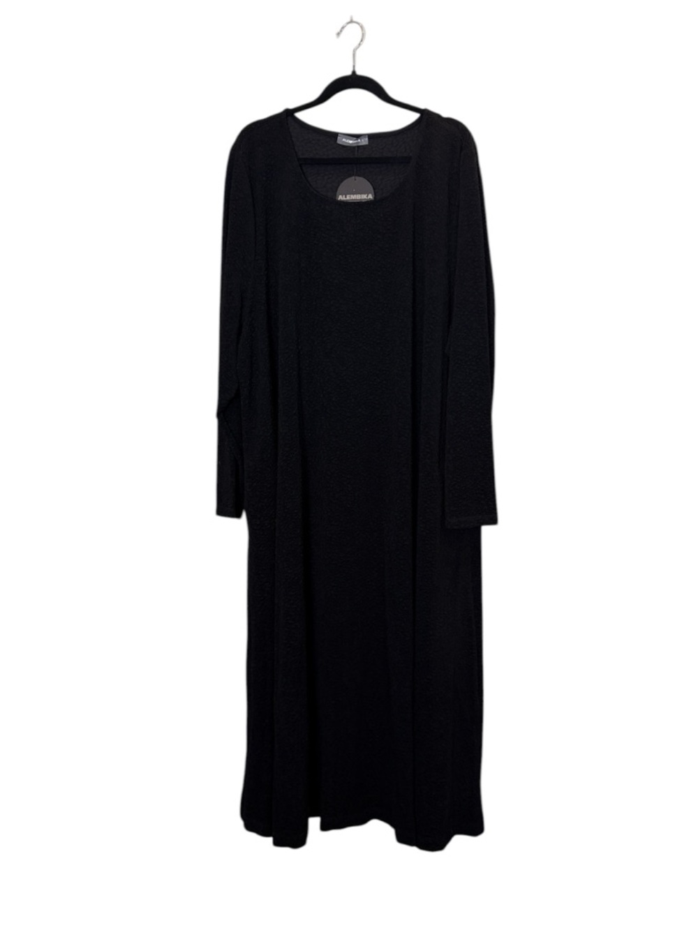 ALEMBIKA Sabrina A-Line Black Textured Maxi Dress sz 20 Plus - Picture 2 of 13